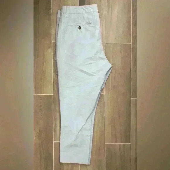 BONOBOS FLAT FRONT SLIM FIT LINEN Blend GRAY PANT SIZE 36x25 - Picture 2 of 7